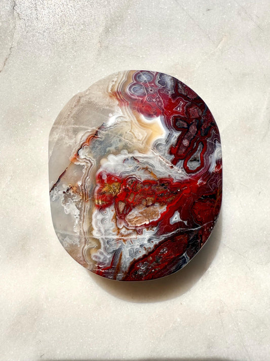 Crazy Lace Agate Palm Stone | Mexican Crazy Lace Agate | Gift for Crystal Lover | Happiness Crystal | Grounding Crystal | Crystal Gift