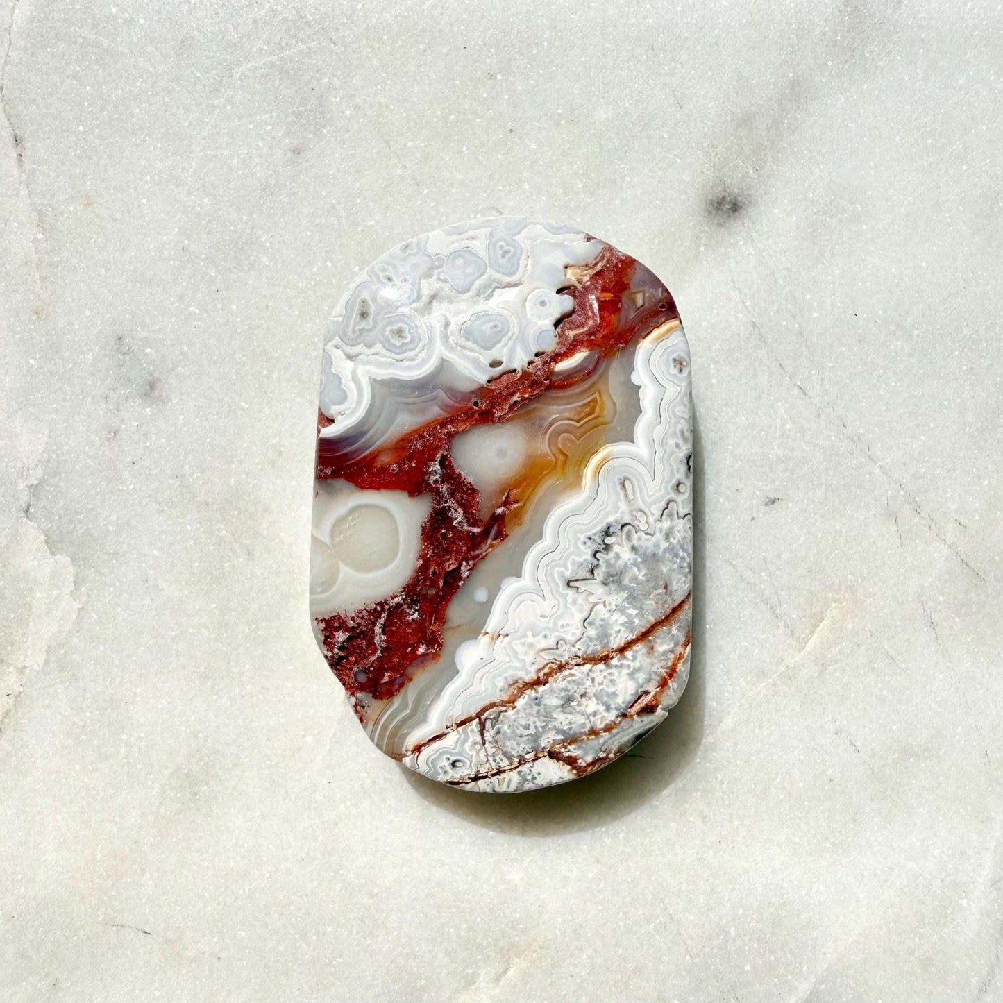 Crazy Lace Agate Mini Palm Stone | Mexican Crazy Lace Agate | Gift for Crystal Lover | Happiness Crystal | Grounding Crystal | Crystal Gift