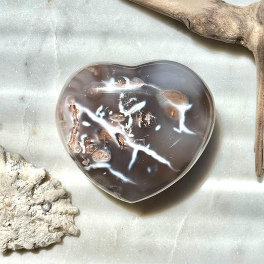 Carnelian Orca Agate Heart || Carnelian Orca Agate || Gift for Crystal Lover || Crystal Heart || Heart Shaped Crystal || Crystal Gift