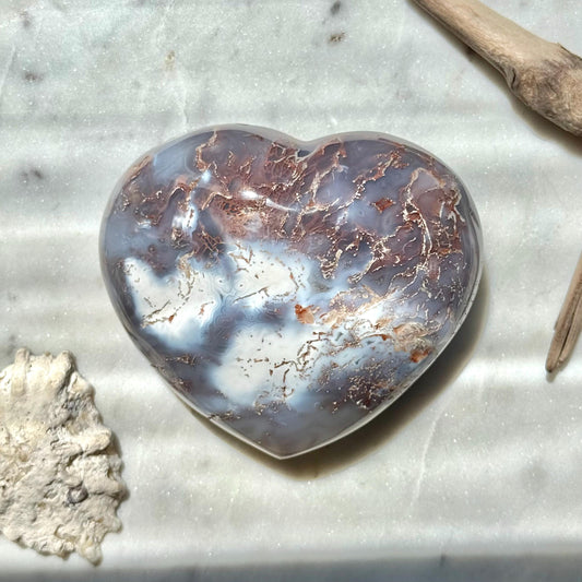 Carnelian Orca Agate Heart || Carnelian Orca Agate || Gift for Crystal Lover || Crystal Heart || Heart Shaped Crystal || Crystal Gift