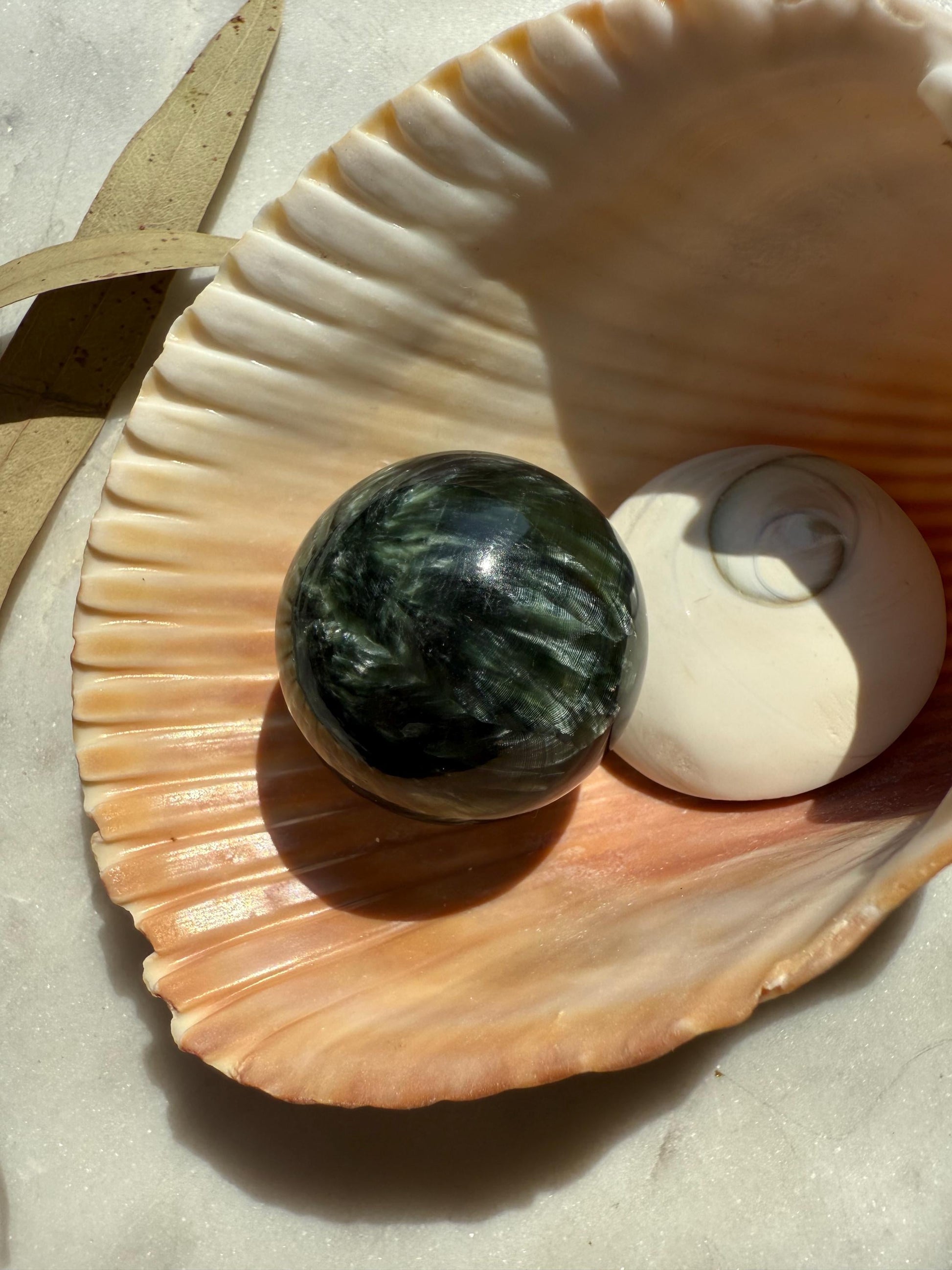 Small Seraphinite Sphere | Seraphinite | Small Crystal Sphere | Gift for Crystal Lover | Crystal Lover Gift | Self Love Crystal