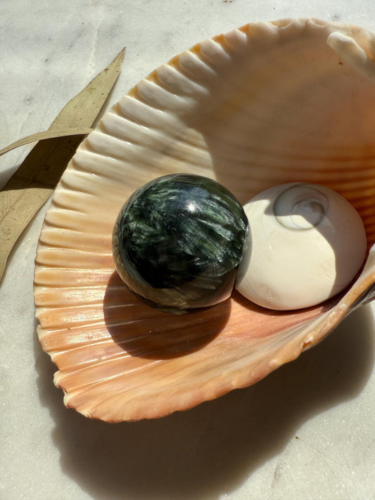 Small Seraphinite Sphere | Seraphinite | Small Crystal Sphere | Gift for Crystal Lover | Crystal Lover Gift | Self Love Crystal