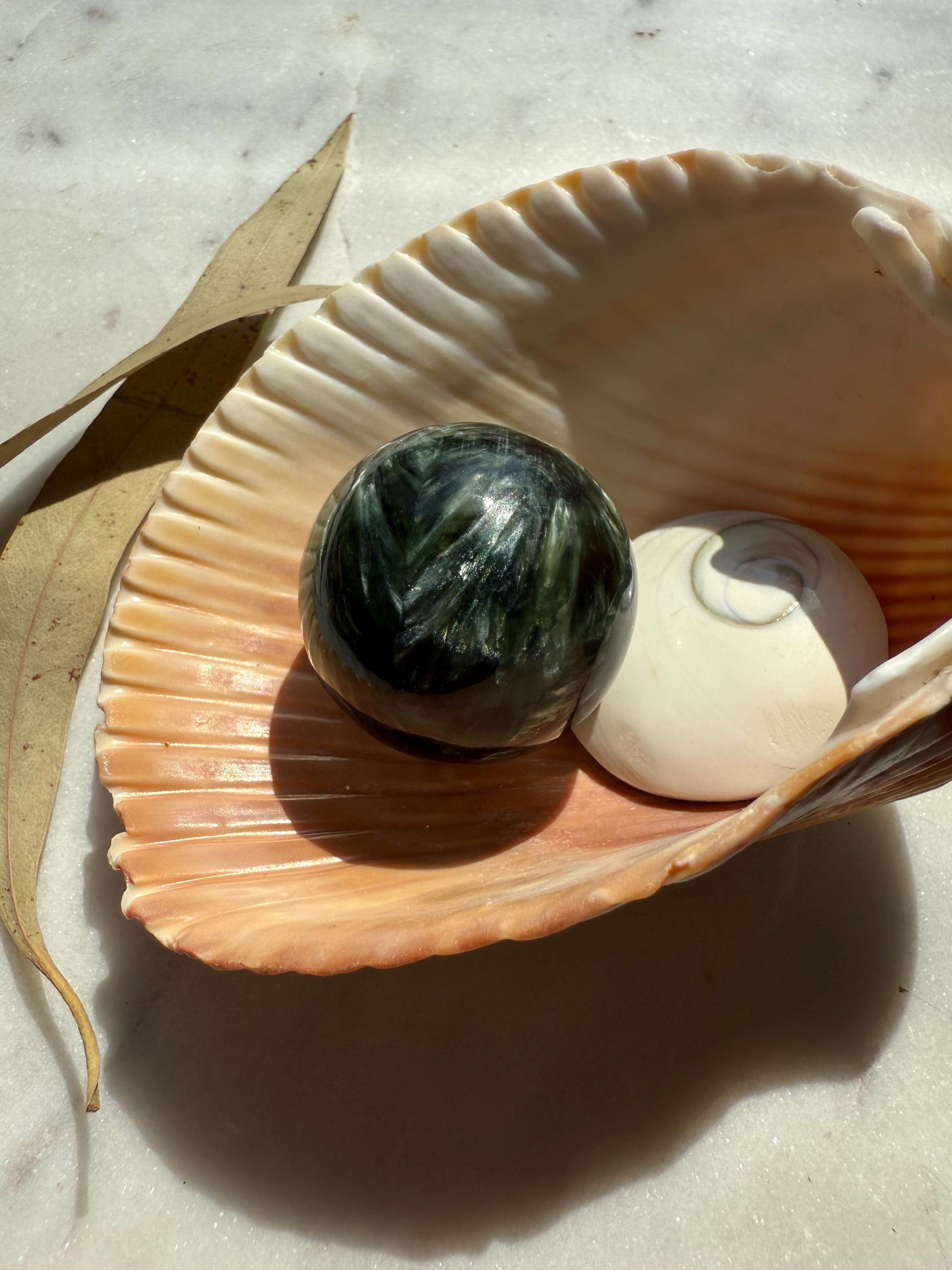 Small Seraphinite Sphere | Seraphinite | Small Crystal Sphere | Gift for Crystal Lover | Crystal Lover Gift | Self Love Crystal
