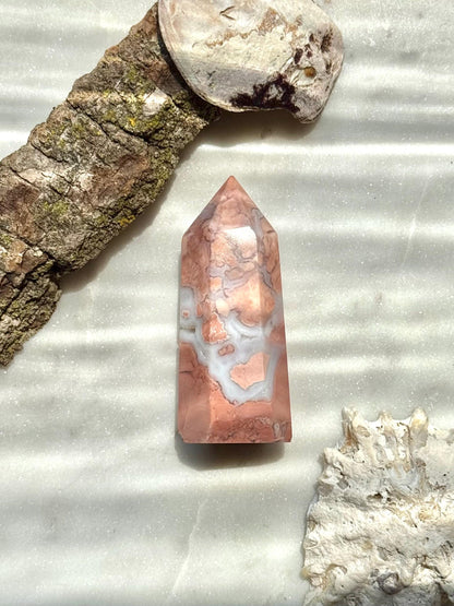 Imperfect Cotton Candy Agate Tower | Cotton Candy Agate | Pink Agate Tower | Pink Agate | Gift for Crystal Lover | Pink Crystal
