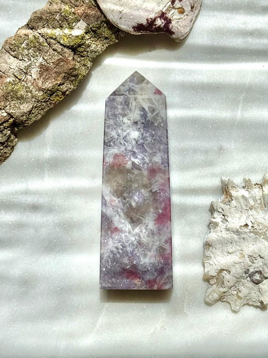 Unicorn Stone Tower | Unicorn Stone | Combo Mineral | Gift for Crystal Lover | Pink and Purple Crystal | Unique Crystal