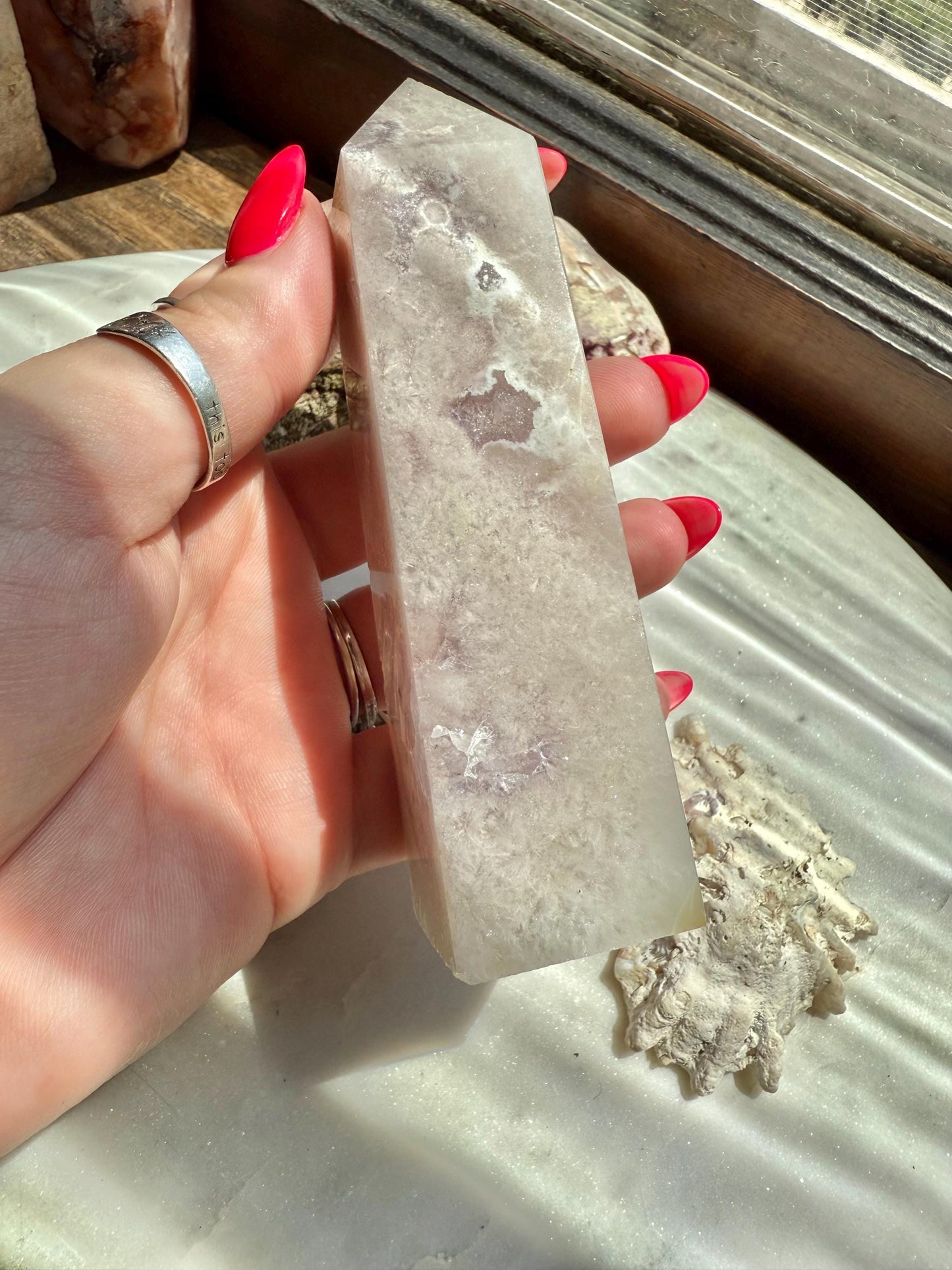 Amethyst and Clear Quartz Tower | Amethyst | Clear Quartz | Gift for Crystal Lover | Unique Crystal | Combo Crystal
