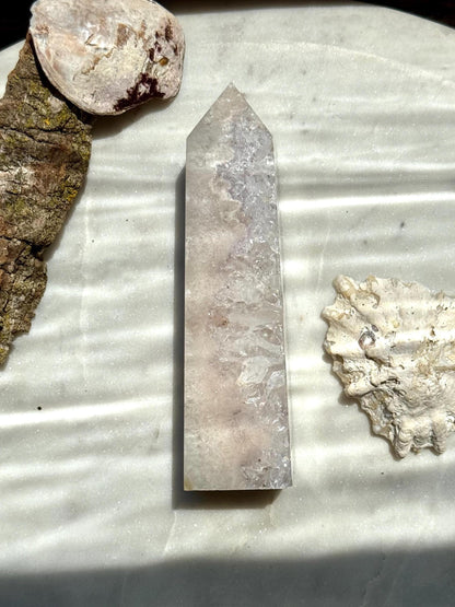 Amethyst and Clear Quartz Tower | Amethyst | Clear Quartz | Gift for Crystal Lover | Unique Crystal | Combo Crystal