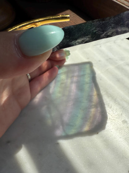 High Quality Banded Fluorite Slab | Banded Fluorite | Gift for Crystal Lover | Crystal Lover Gift | Fluorite Slab | Fluorite Slice