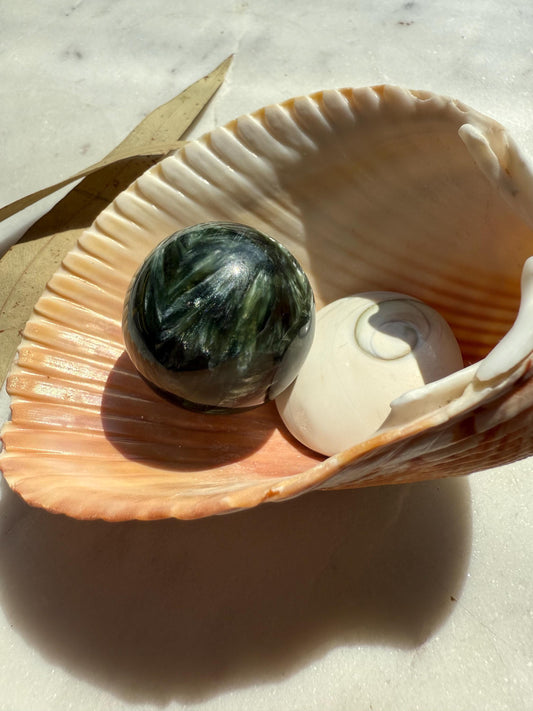 Small Seraphinite Sphere | Seraphinite | Small Crystal Sphere | Gift for Crystal Lover | Crystal Lover Gift | Self Love Crystal