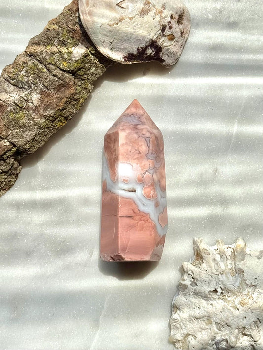 Imperfect Cotton Candy Agate Tower | Cotton Candy Agate | Pink Agate Tower | Pink Agate | Gift for Crystal Lover | Pink Crystal
