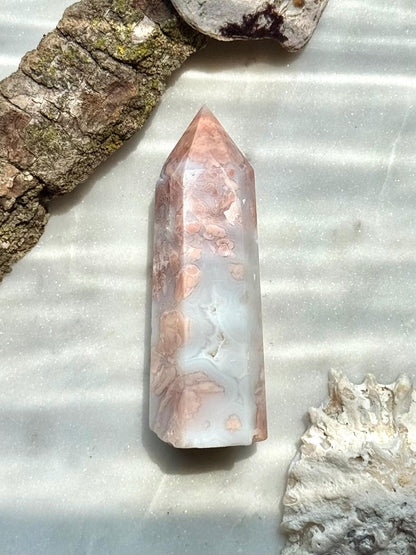 Imperfect Cotton Candy Agate Tower | Cotton Candy Agate | Pink Agate Tower | Pink Agate | Gift for Crystal Lover | Pink Crystal