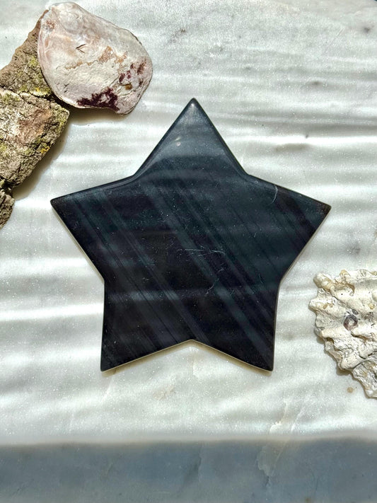 Midnight Lace Obsidian Star | Midnight Lace Obsidian | Unique Crystal | Rare Crystal | Crystal Star | Black Crystal |