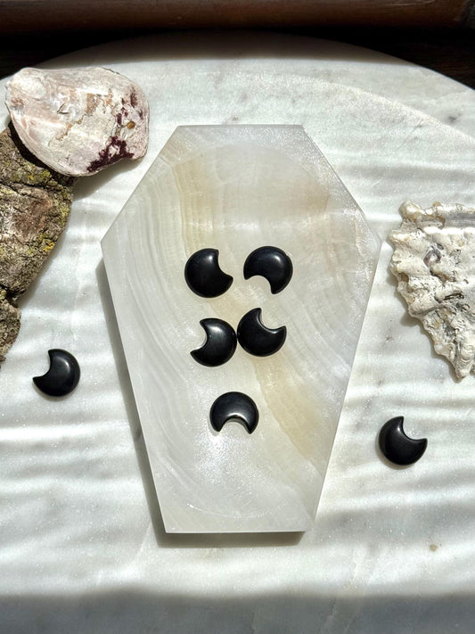 Banded Onyx Coffin Dish | Gift for Crystal Lover | Unique Crystal Gift | Crystal Jewelry Dish | Spooky Season Decor | Halloween Gift