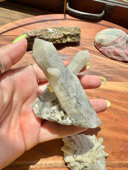 High Quality Calcite Covered Quartz with Pyrite from Mongolia || Calcite || Quartz || Pyrite || Raw Crystal Cluster || Combo Mineral