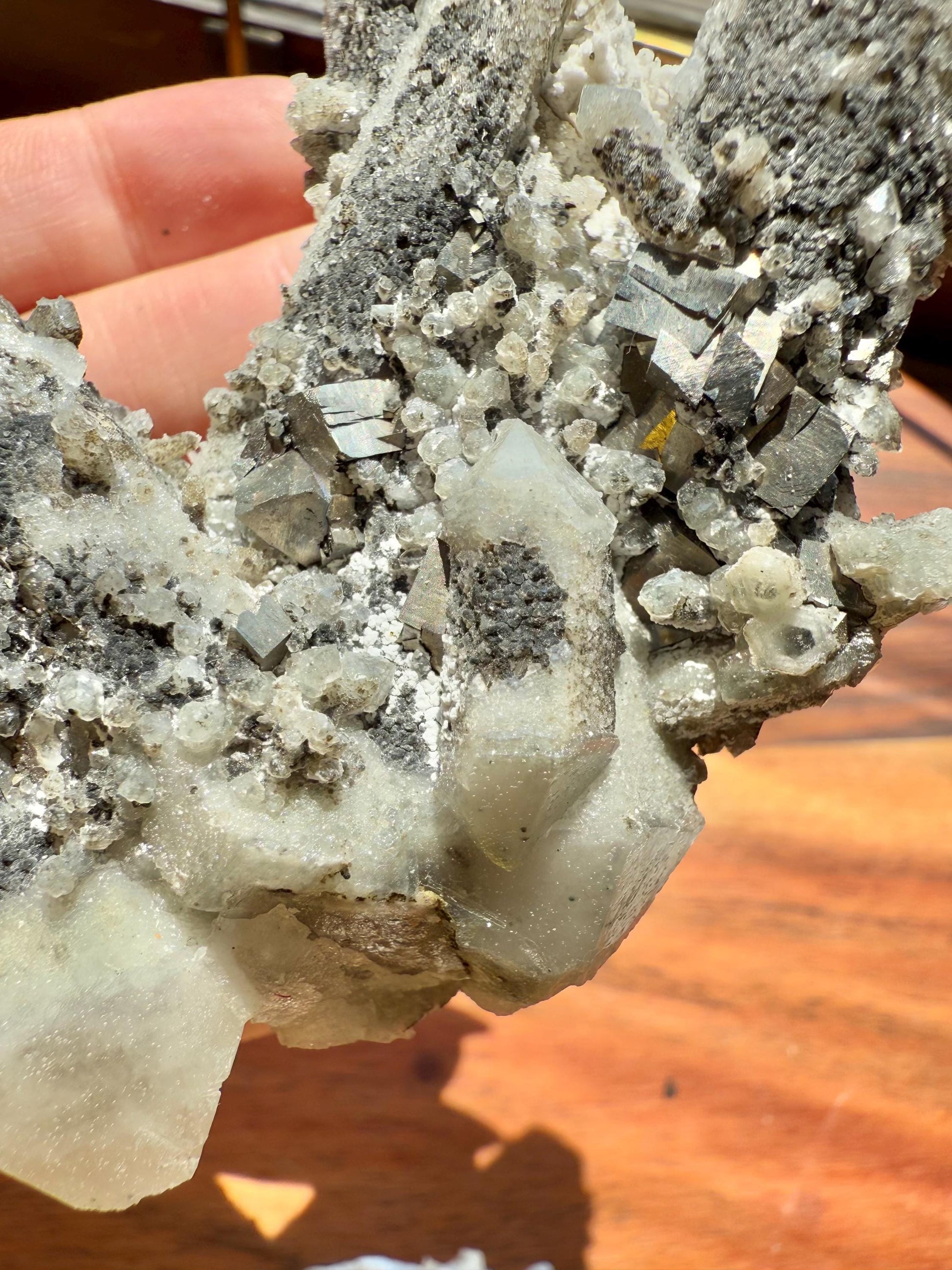 High Quality Calcite Covered Quartz with Pyrite from Mongolia || Calcite || Quartz || Pyrite || Raw Crystal Cluster || Combo Mineral
