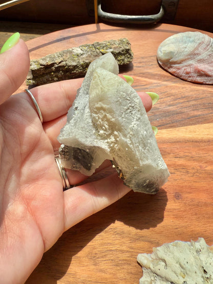 High Quality Calcite Covered Quartz with Pyrite from Mongolia || Calcite || Quartz || Pyrite || Raw Crystal Cluster || Combo Mineral