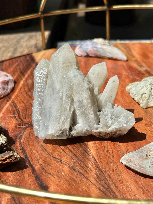 High Quality Calcite Covered Quartz with Pyrite from Mongolia || Calcite || Quartz || Pyrite || Raw Crystal Cluster || Combo Mineral