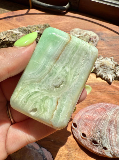 Caribbean Calcite Palm Stone || Caribbean Calcite Rectangle || Soap Shaped Caribbean Calcite || Crystal Gift || Caribbean Calcite