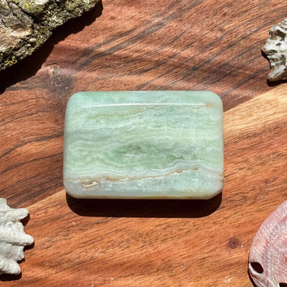 Caribbean Calcite Palm Stone || Caribbean Calcite Rectangle || Soap Shaped Caribbean Calcite || Crystal Gift || Caribbean Calcite