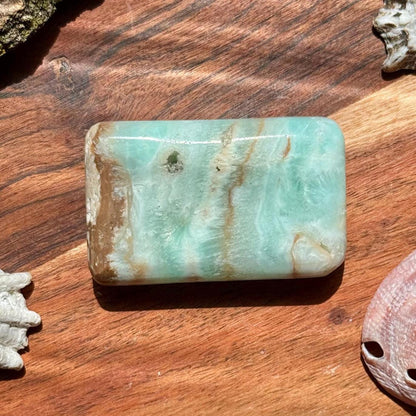 Caribbean Calcite Palm Stone || Caribbean Calcite Rectangle || Soap Shaped Caribbean Calcite || Crystal Gift || Caribbean Calcite