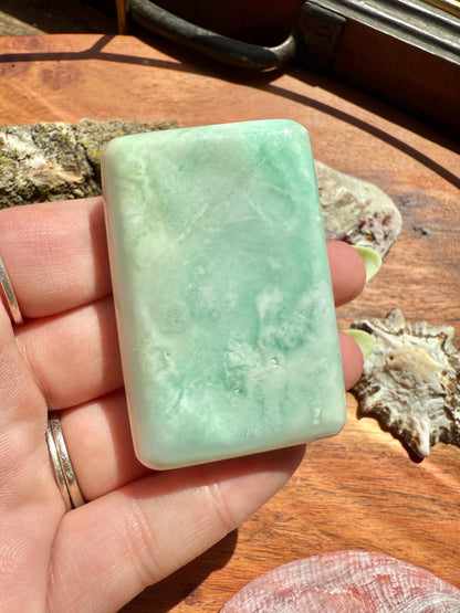 Caribbean Calcite Palm Stone || Caribbean Calcite Rectangle || Soap Shaped Caribbean Calcite || Crystal Gift || Caribbean Calcite