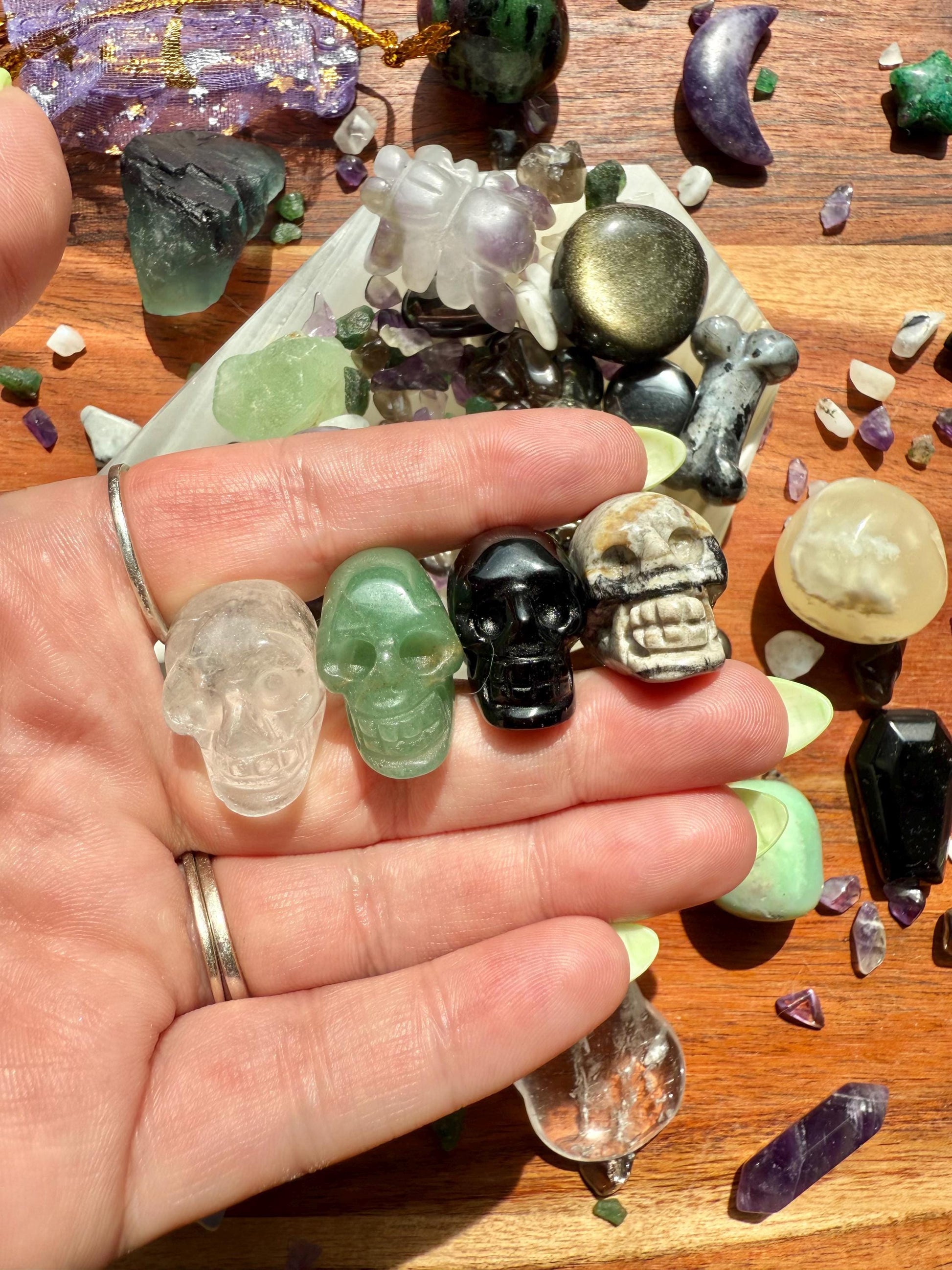 Spooky Season Crystal Scoop [1 Scoop] | Crystal Scoops | Crystal Confetti | Gift for Crystal Lover | Unique Gift | Crystal Tumbles