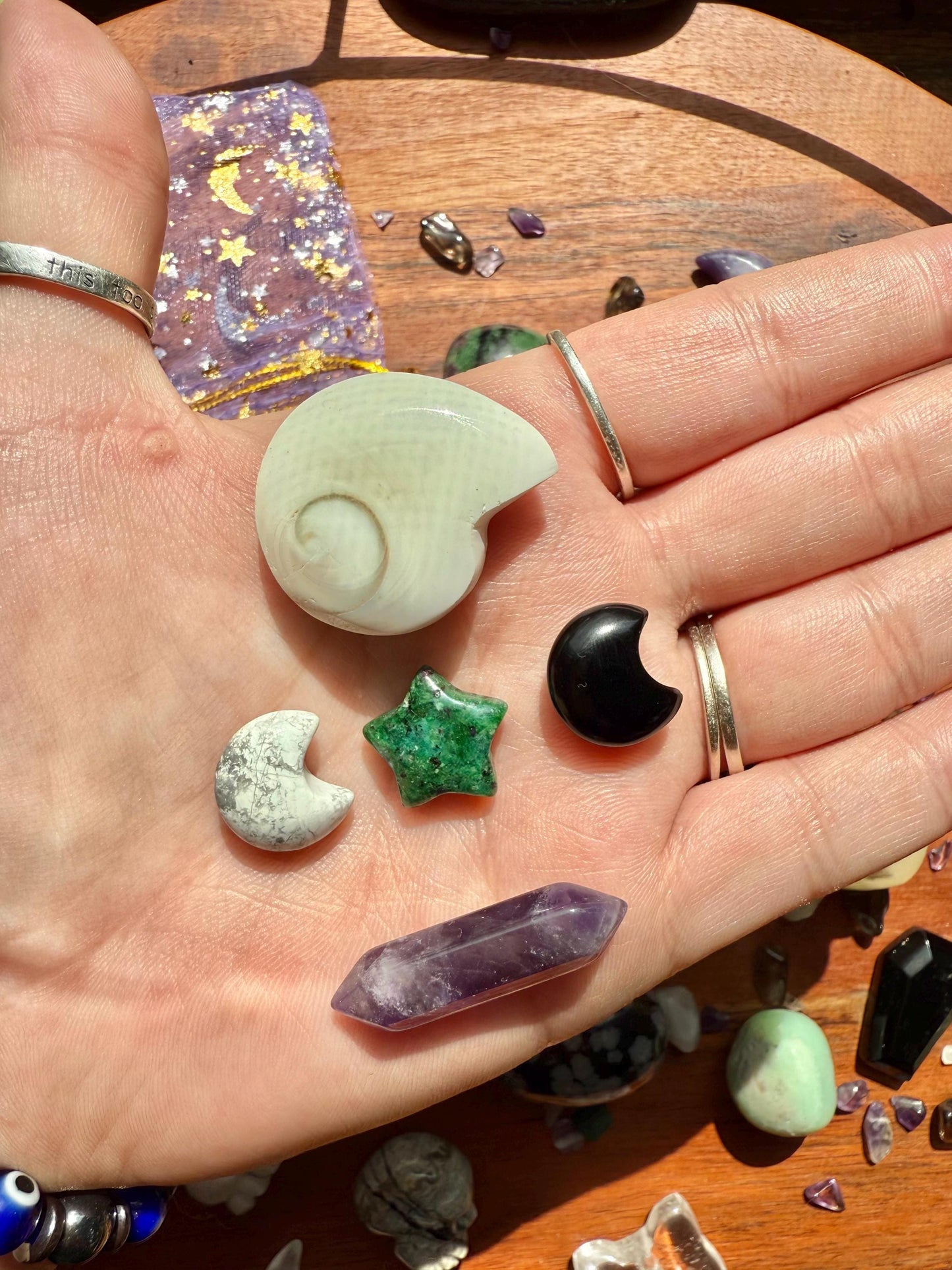 Spooky Season Crystal Scoop [1 Scoop] | Crystal Scoops | Crystal Confetti | Gift for Crystal Lover | Unique Gift | Crystal Tumbles