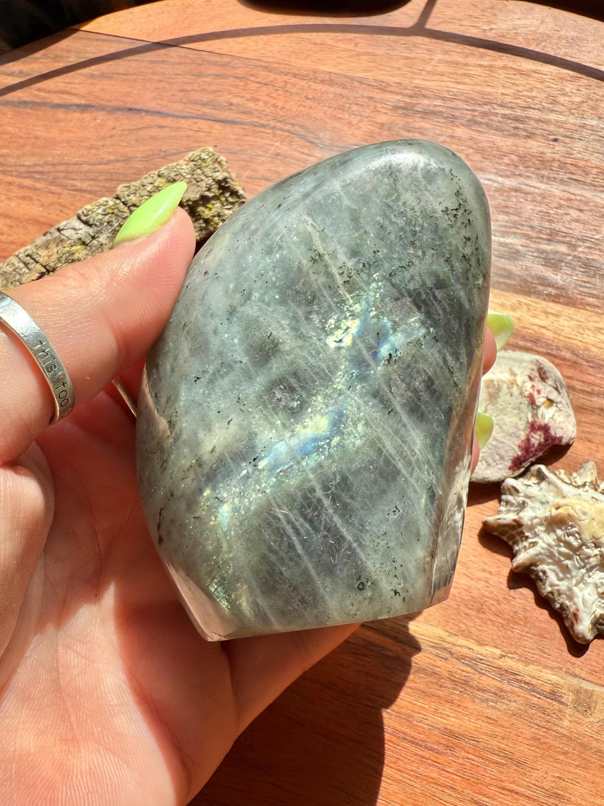 Purple and Pink Flash Labradorite Freeform