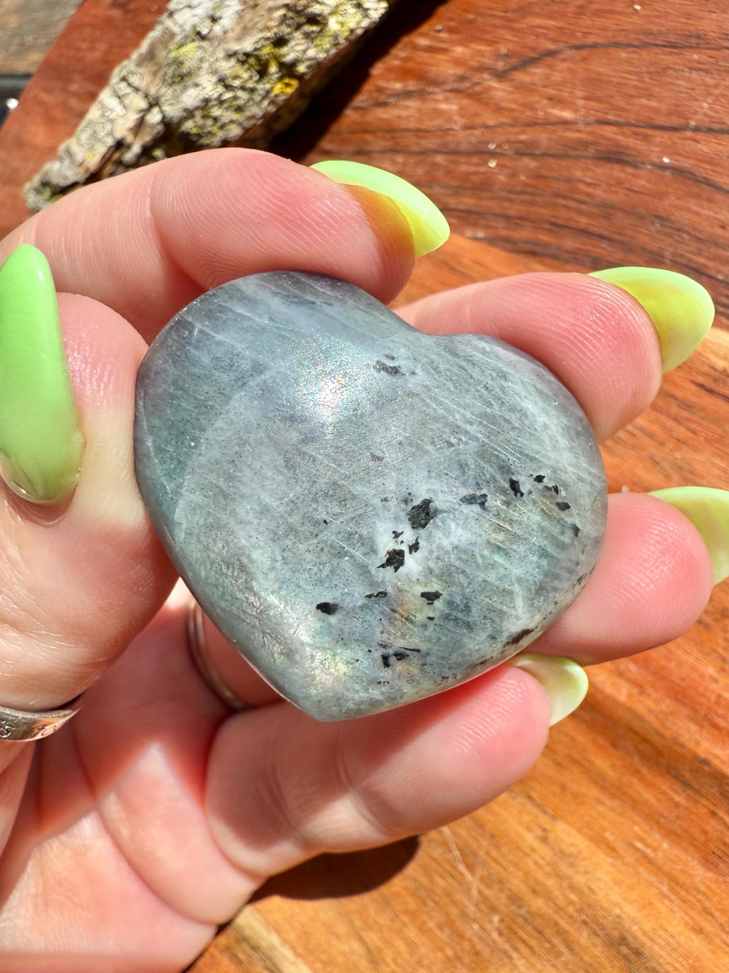 Sunset Flash Labradorite Heart (Small)