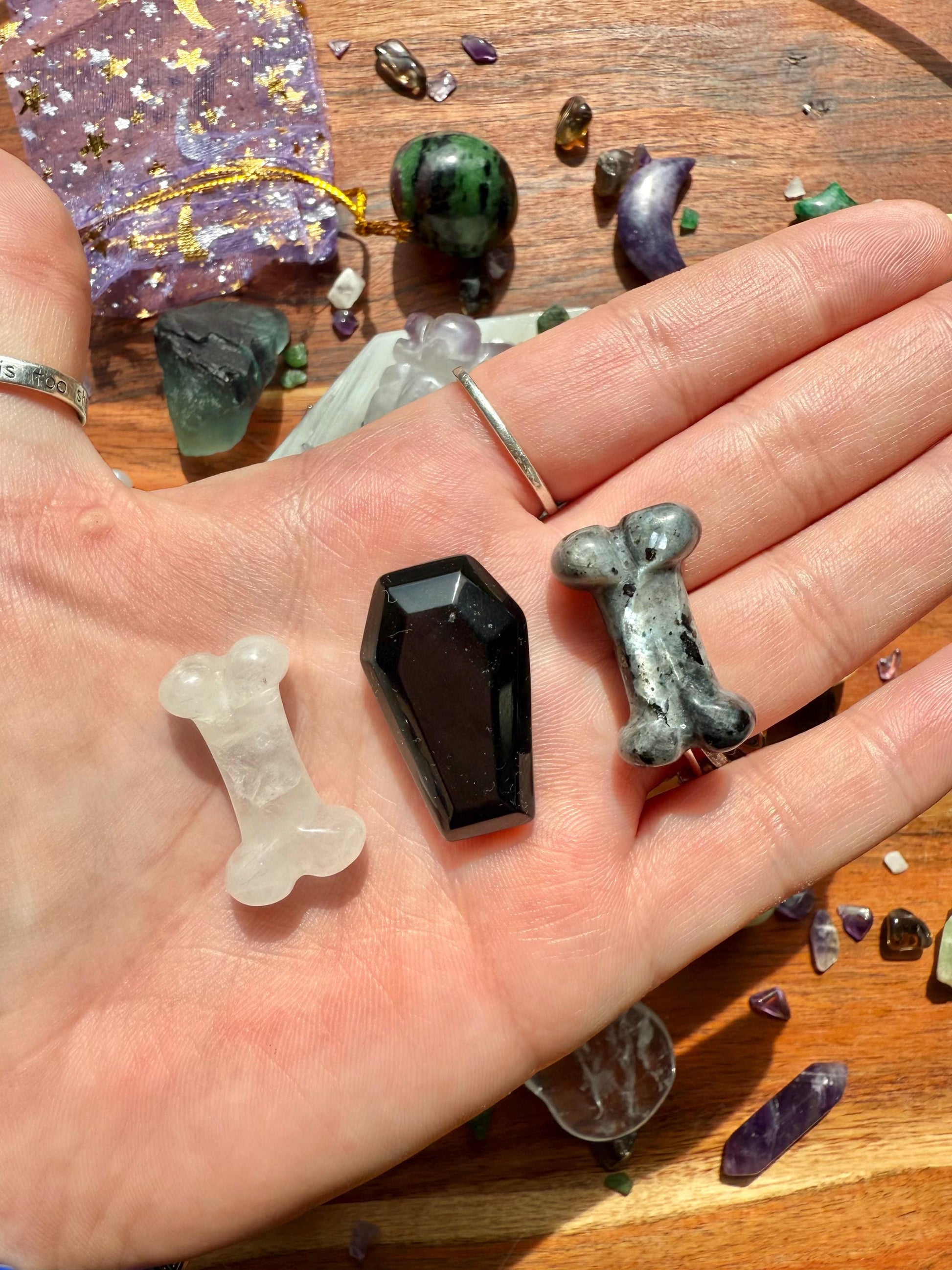 Spooky Season Crystal Scoop [1 Scoop] | Crystal Scoops | Crystal Confetti | Gift for Crystal Lover | Unique Gift | Crystal Tumbles