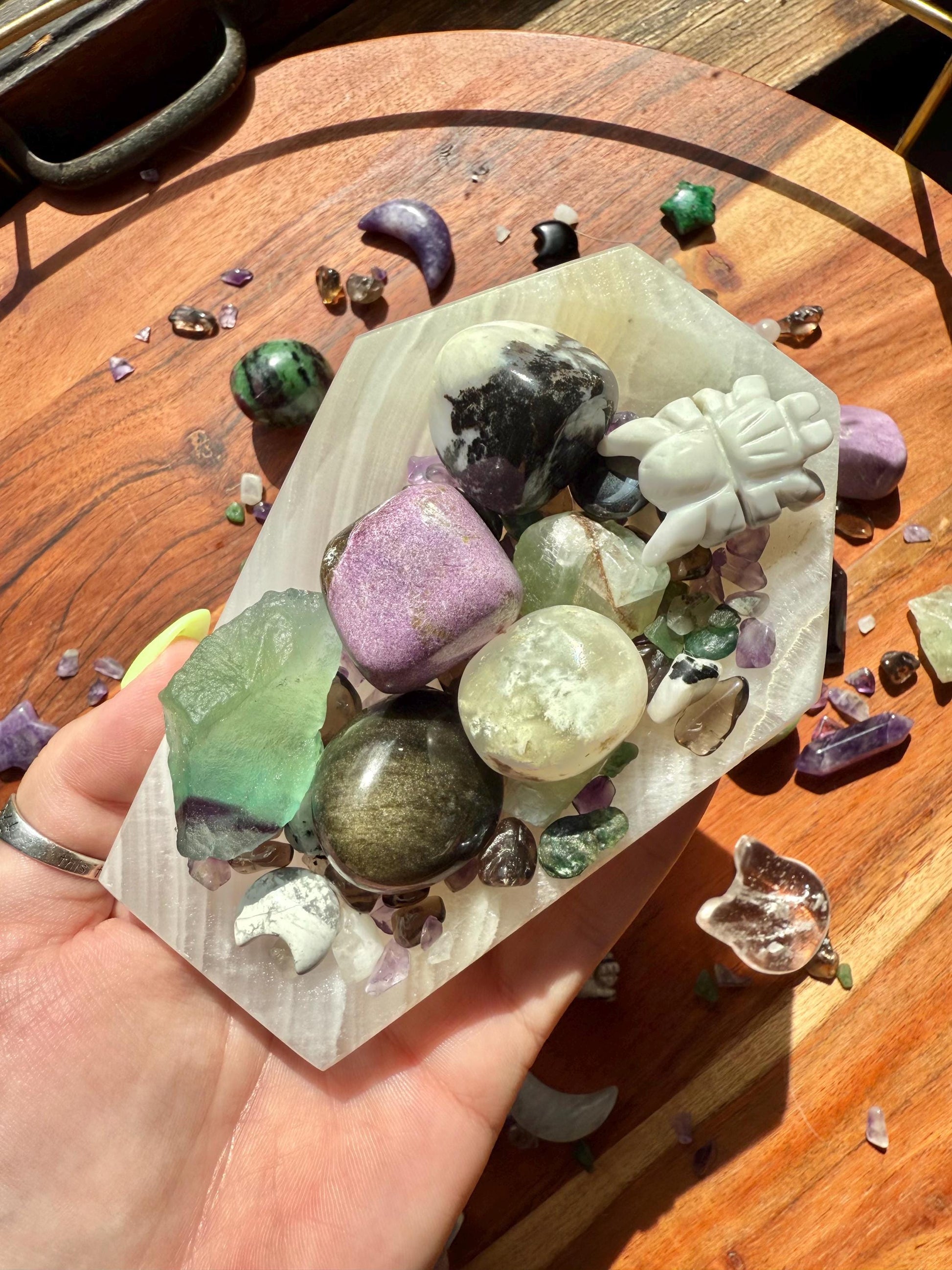 Spooky Season Crystal Scoop [1 Scoop] | Crystal Scoops | Crystal Confetti | Gift for Crystal Lover | Unique Gift | Crystal Tumbles