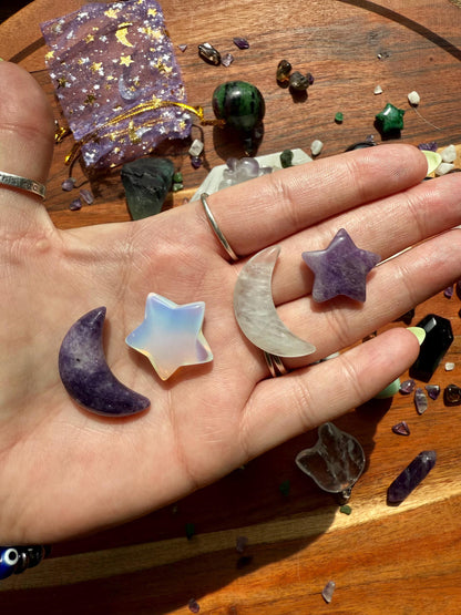 Spooky Season Crystal Scoop [1 Scoop] | Crystal Scoops | Crystal Confetti | Gift for Crystal Lover | Unique Gift | Crystal Tumbles