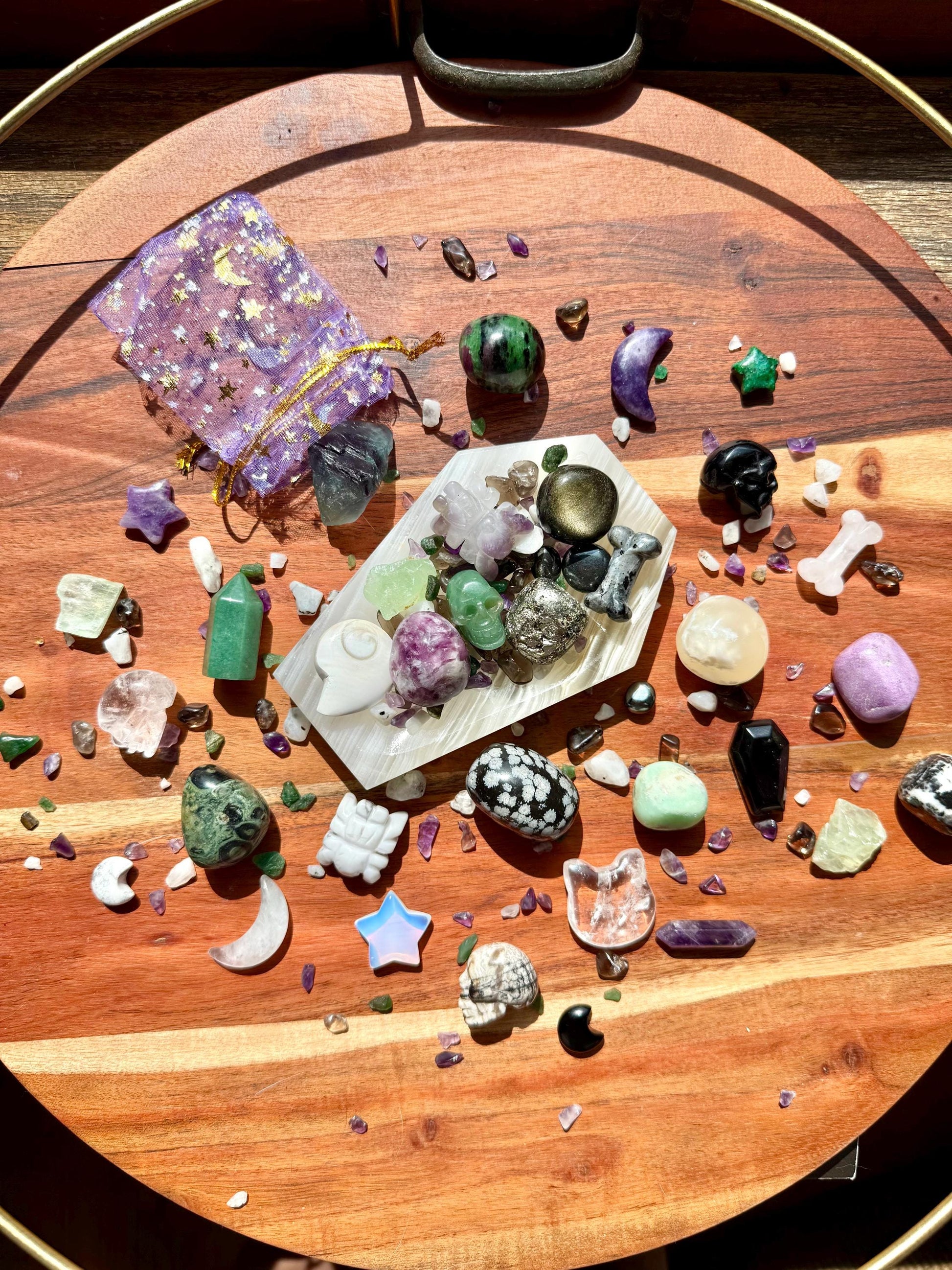 Spooky Season Crystal Scoop [1 Scoop] | Crystal Scoops | Crystal Confetti | Gift for Crystal Lover | Unique Gift | Crystal Tumbles