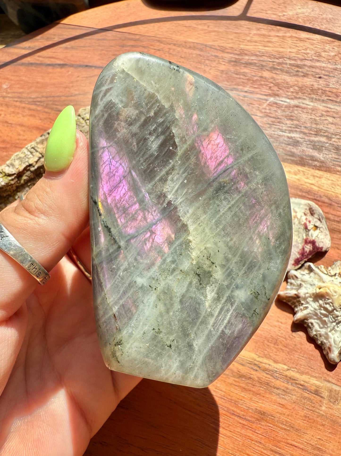 Purple and Pink Flash Labradorite Freeform