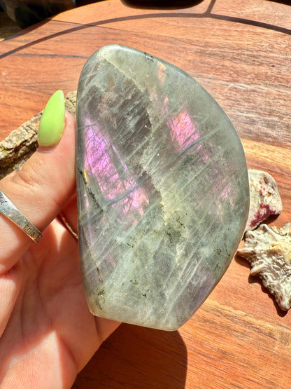 Purple and Pink Flash Labradorite Freeform