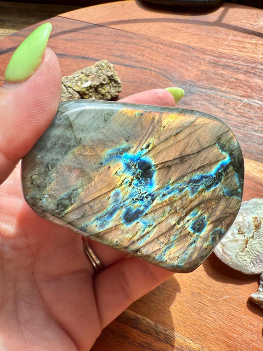 Rainbow Flash Labradorite Freeform