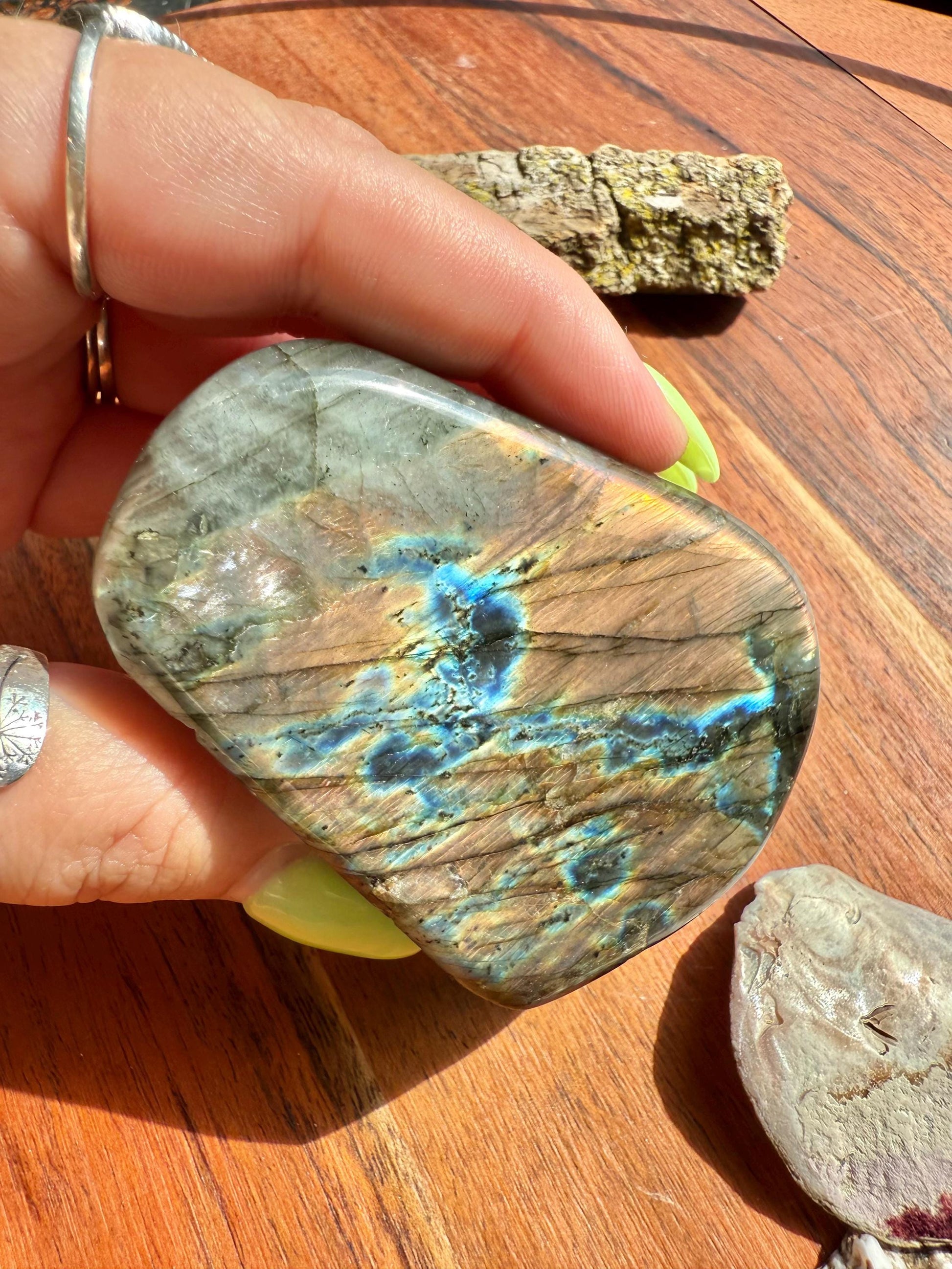 Rainbow Flash Labradorite Freeform
