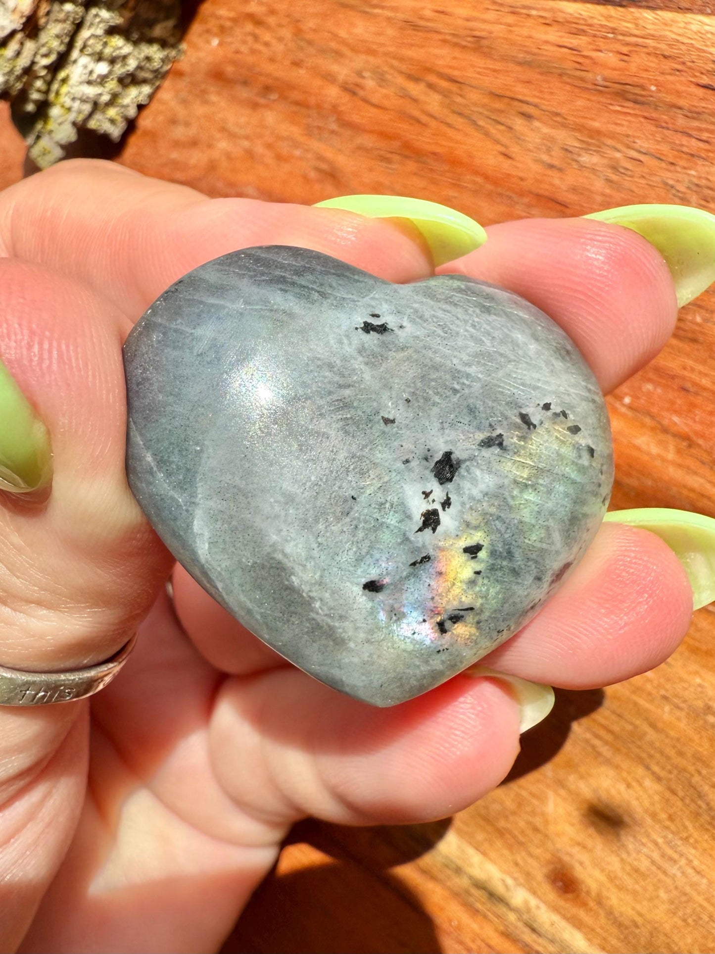 Sunset Flash Labradorite Heart (Small)