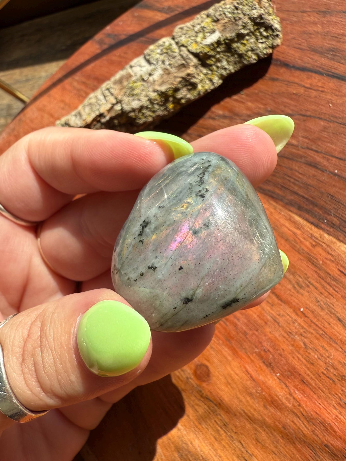 Sunset Flash Labradorite Heart (Small)