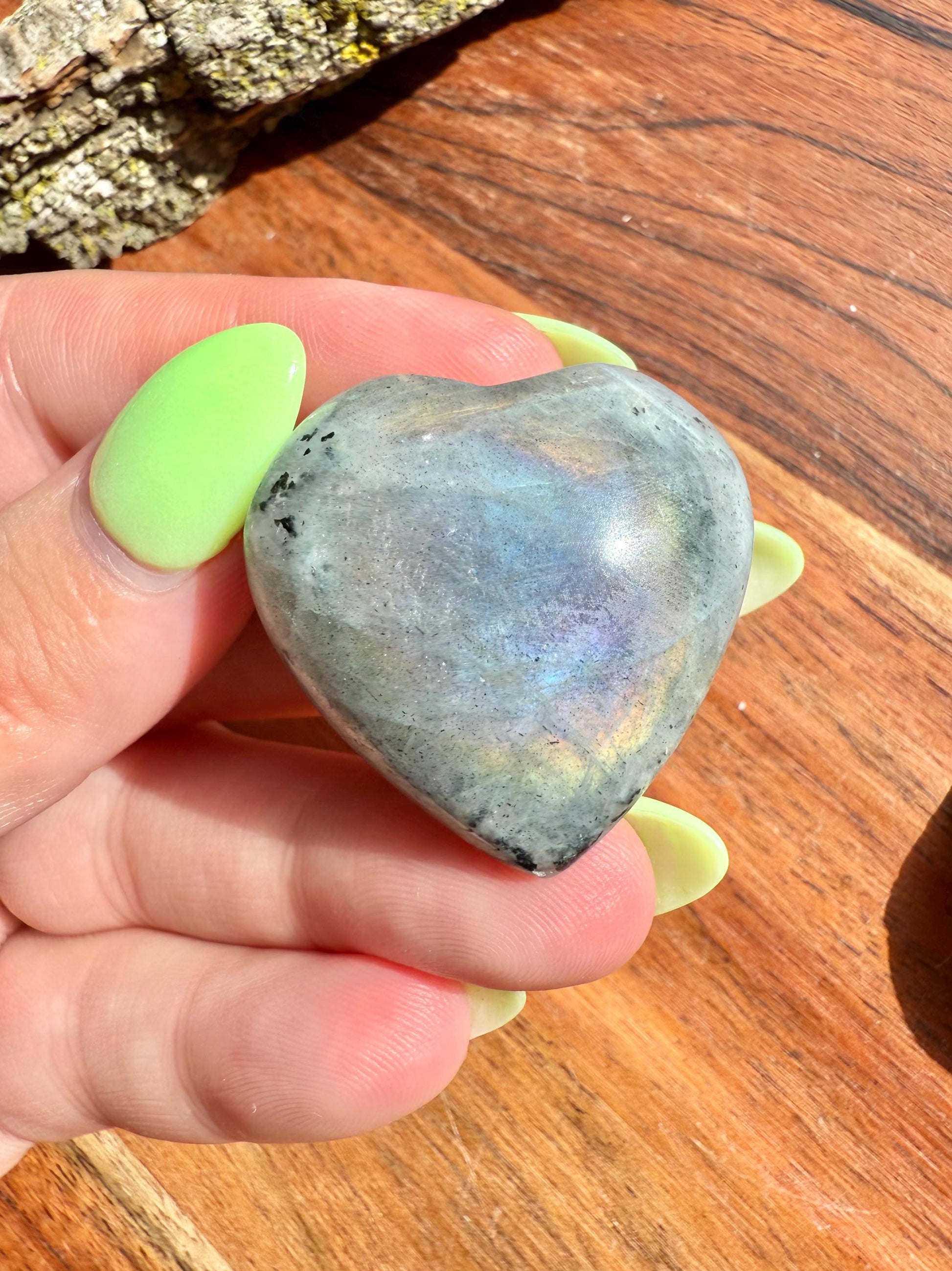 Flashy Labradorite Heart (Small)