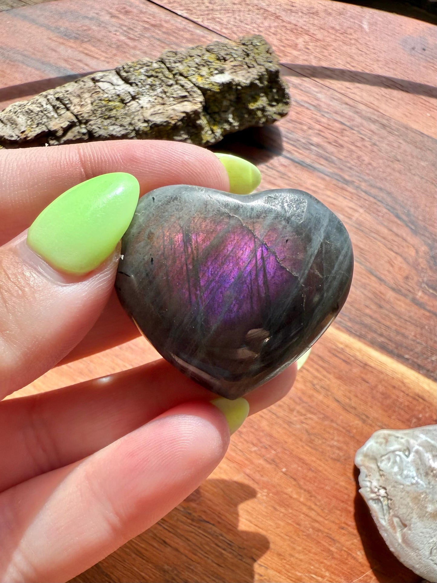Sunset Flash Labradorite Heart (Small)