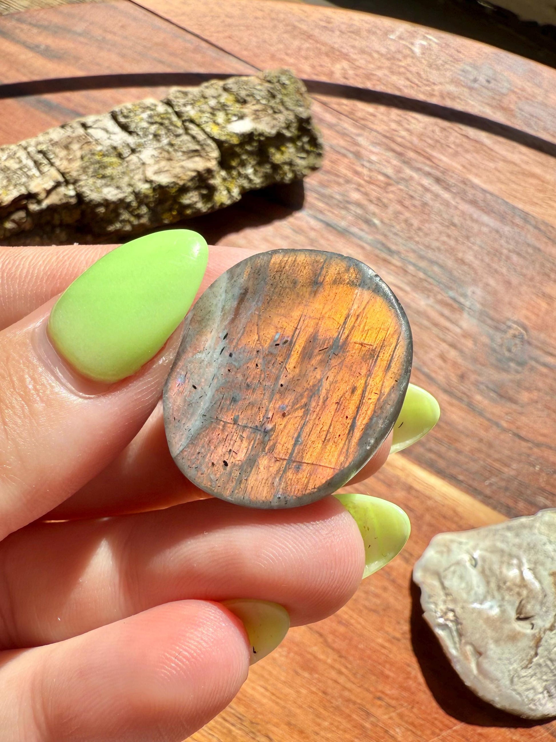 Sunset Flash Labradorite Cabochon