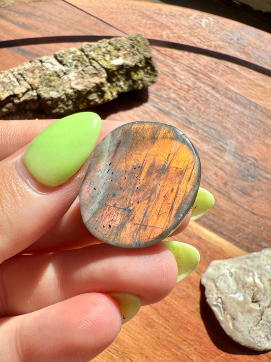 Sunset Flash Labradorite Cabochon