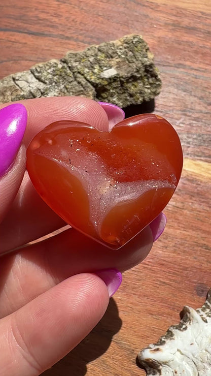 DRUZY CARNELIAN HEART