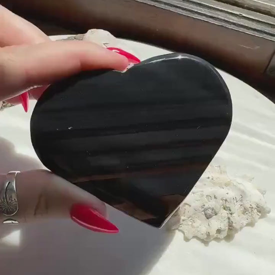 Midnight Lace Obsidian Heart
