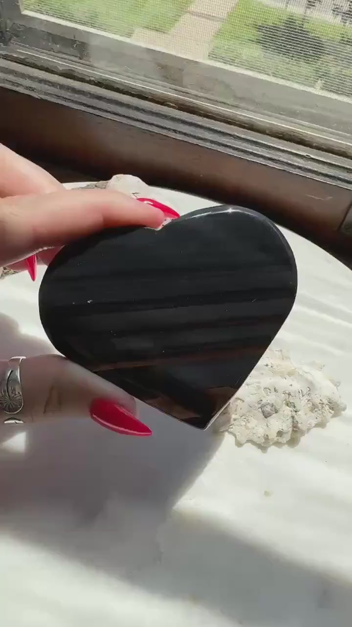 Midnight Lace Obsidian Heart