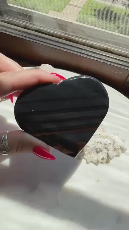 Midnight Lace Obsidian Heart