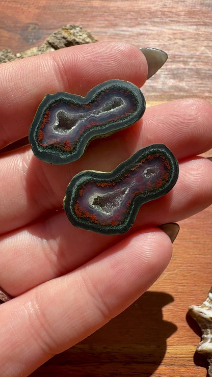 TOBASCO AGATE GEODE PAIR