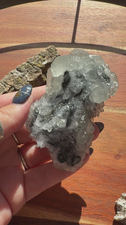 FLUORITE WITH BENZ CALCITE