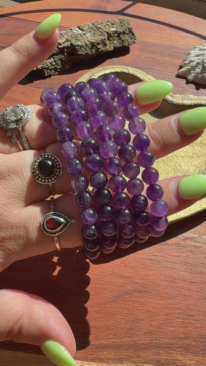 AMETHYST BRACELET 6MM